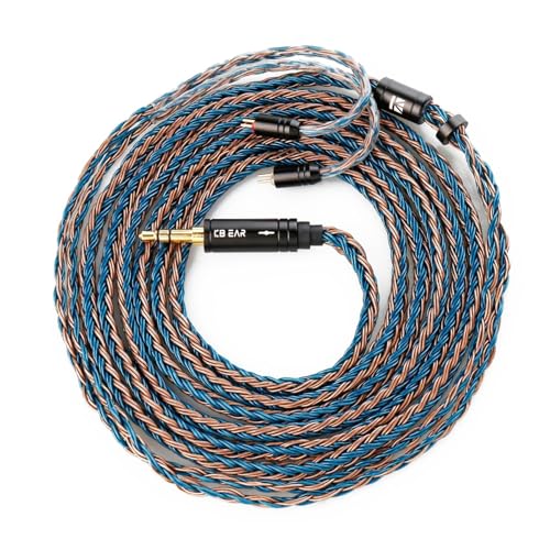 keephifi KBEAR ST16 Plus 2 Meter Length Earphone Cable 16-core 2M Length 5N OCC Upgrade Braided Headphone Cable with 3.5MM Plug