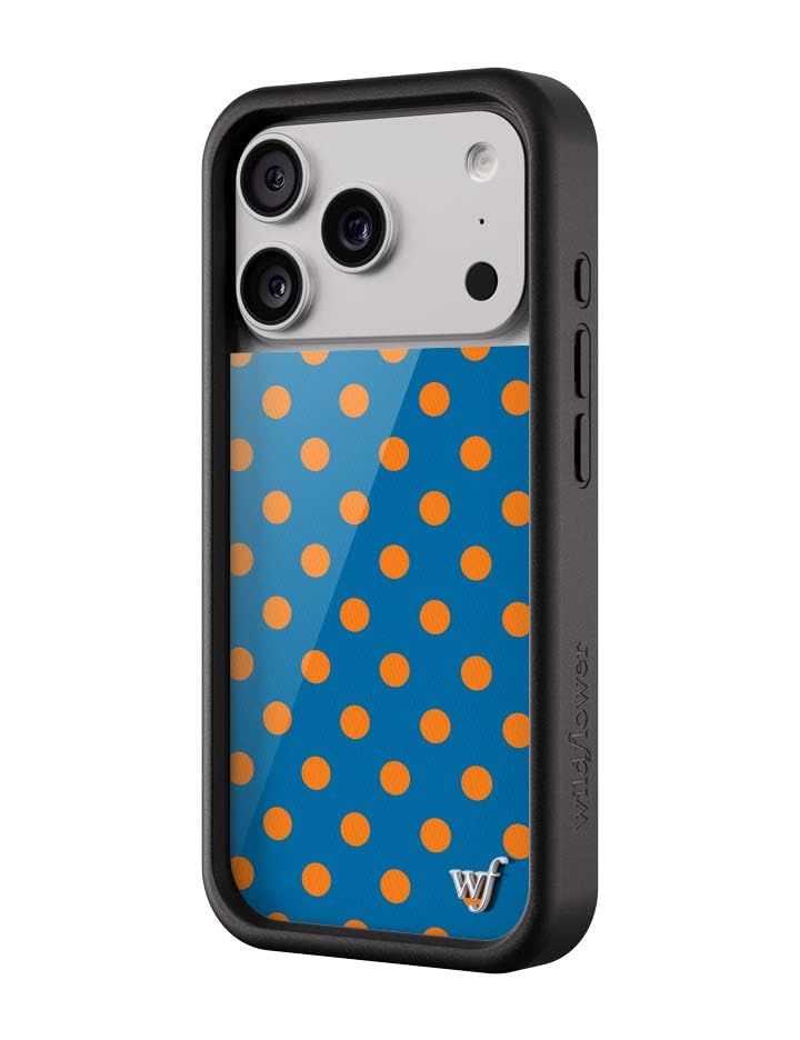 Image of Wildflower Cases - iPhone 17 Pro Compatible - Polka Dot | Blue & Orange