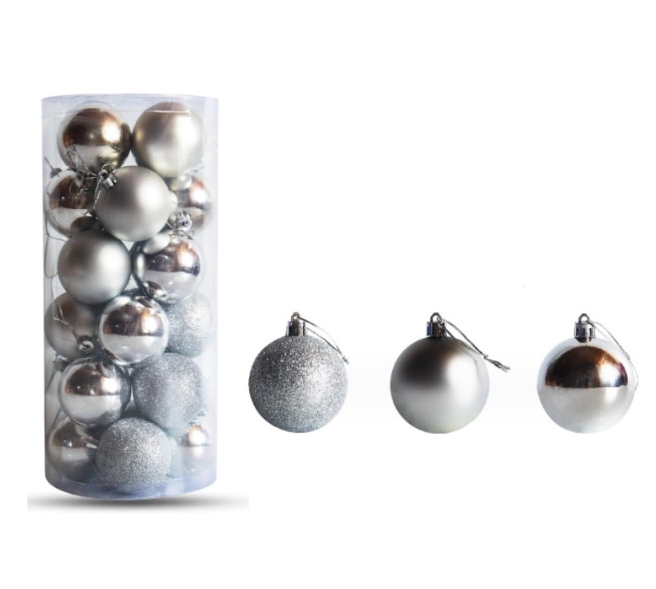 Palline di Natale Natale Decorazioni Set Di 24 Palline Di Natale, Decorazioni Infrangibili Per L'albero Di Natale, Ornamenti, Palline, Decorazioni Pendenti Natalizie, Decorazioni Natalizie Palle di Na
