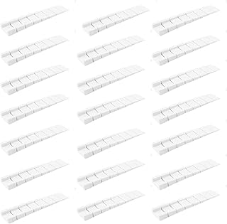 Adjustable Furniture Shims Flexible Plastic Shims Toilet Shims Plastic Chair Shims Suitable for All Kinds of Furniture Shims 30 Pcs (White)