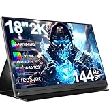 UPERFECT QLED 144Hz Portable Monitor 18" 2K Gaming Monitor QHD 2560x1600 Screen |100% DCI-P3| Freesync| HDR| Matte Display with HDMI/Type-C, Travel Extra Screen for PC/Laptop/PS/Phone