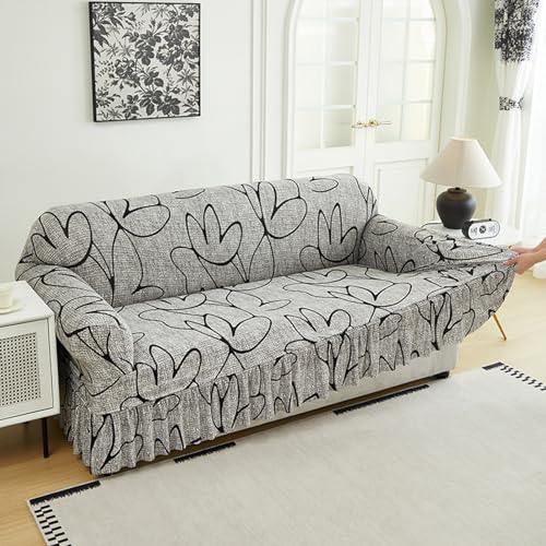 Housse de canapé super extensible 4 places lavable et protecteur universel