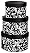 Nested Boxes Specialty & Event Boxes - Damask 3-Piece Nested Box Sets, Round (1 set of 3 nested boxes) - BOWS-NBS-DM