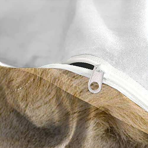 Housse de couette lion 3D microfibre抗褪色单人床品套件135*200 - 8