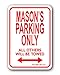 Mason Parking Sign - Personalized Parking Sign - Novelty Sign for Kids Room/Office Parking/Childrens Room/Man Cave (Car Decals, Street Signs)