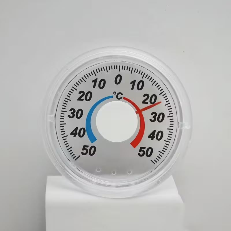 Indoor Outdoor Thermometer Hygrometer, High Accuracy Temperature and Humidity Meter with °C Scale, -50°C to 50°C, Wall Mount Monitor for Home, Greenhouse, Garden and Room （Round） — view 4