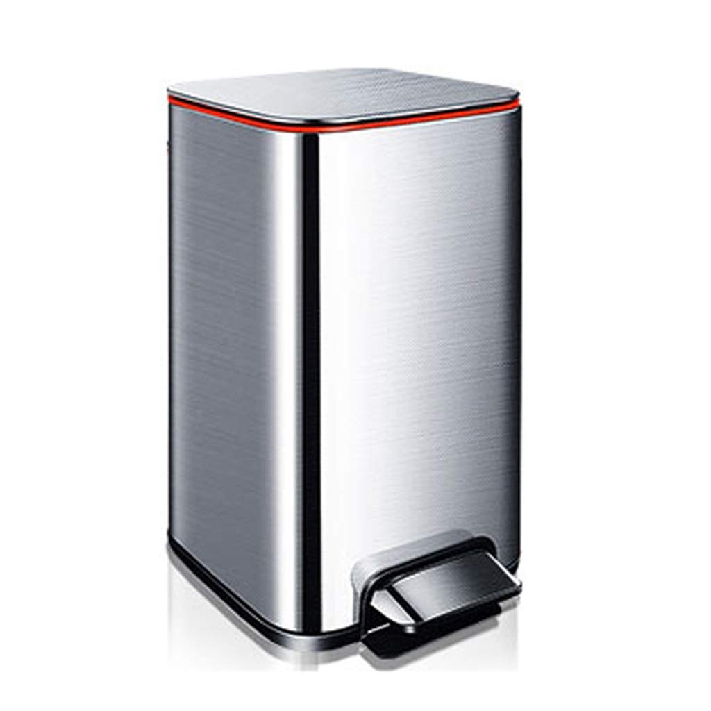 UPJAKS Cubo de Basura Acero Inoxidable Inducción Bote de Basura con Tapa del hogar Grande de Estar Cocina Desodorante del tocador Bote de Basura Bote de Basura Baño (Color : 9l)