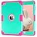 iPad mini 2 Case,iPad mini Case,iPad mini 3 Case,iPad mini Retina Case,BENTOBEN Anti-slip Shock-Absorption Silicone PC High Impact Resistant Hybrid Three Layer Protective Case Cover Mint Green&Rose