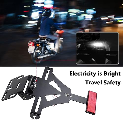 Support plaque moto réglable pour éliminer les vibrations et fixer le feu arrière