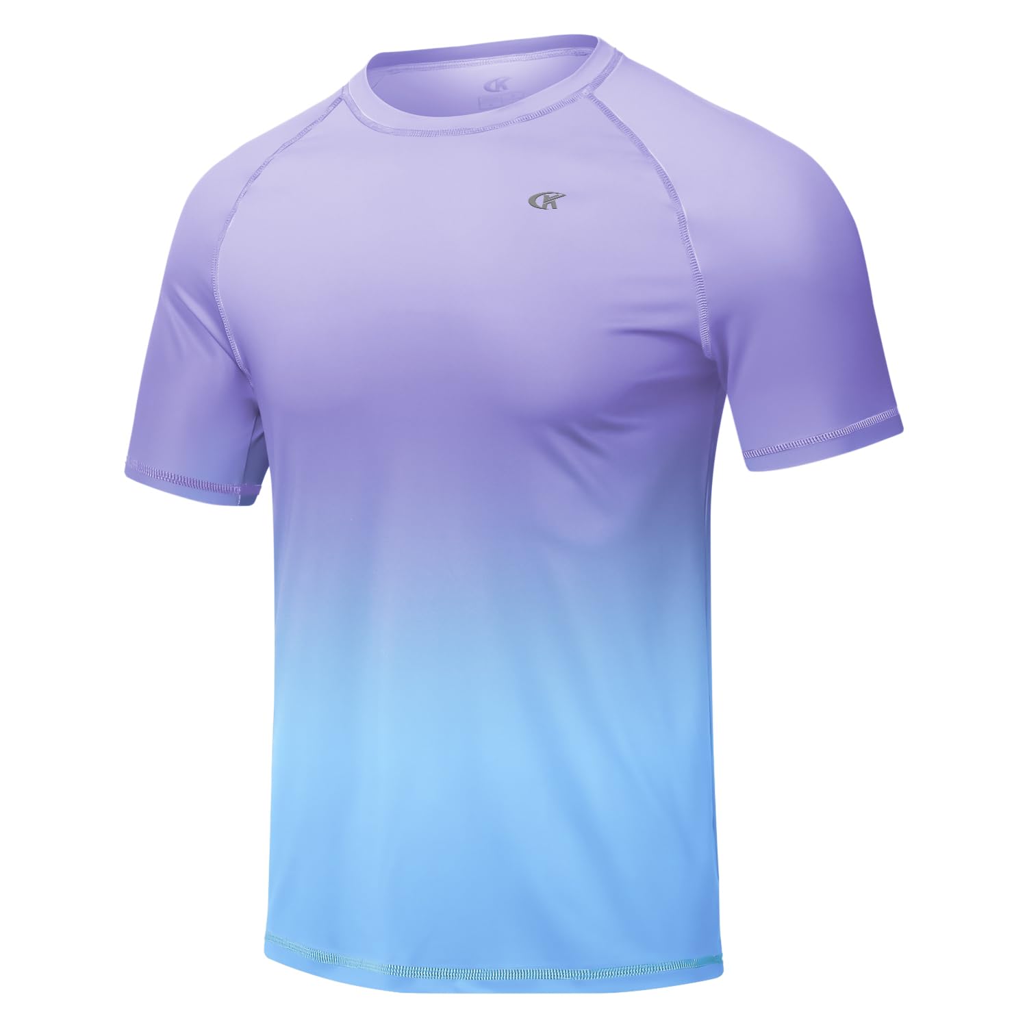 Huayuzh Herren UV Shirt Rashguard T-Shirt Schwimm Shirt Schnelltrocknend Leicht Atmungsaktiv Surfen Angeln Wandern Top