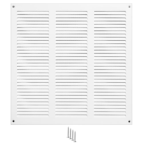 300 x 300 mm Lüftungsgitter, weiß – Metall-Lüftungsgitter mit Insektenschutz – rechteckige Lüftungsabdeckung für Wände und Decken – Zu- und Abluftgitter für Innen- und Außenbereiche 300 x 300 mm Lüftungsgitter, weiß – Metall-Lüftungsgitter mit Insektenschutz – rechteckige Lüftungsabdeckung für Wände und Decken – Zu- und Abluftgitter für Innen- und Außenbereiche