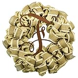 Burlap Monogram Wreath - Customizable Everyday Hello Front Door Decor - Welcome Home Sweet Home - LOTS OF COLORS!! (Beige/Burlap Ribbon)