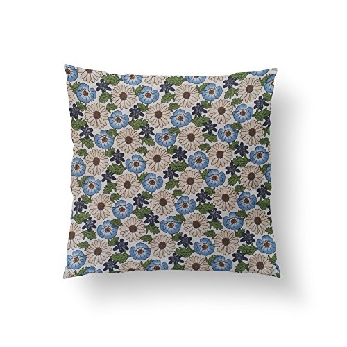 Linum Bouquet Kissenhülle 50x50 C62 sommerblau