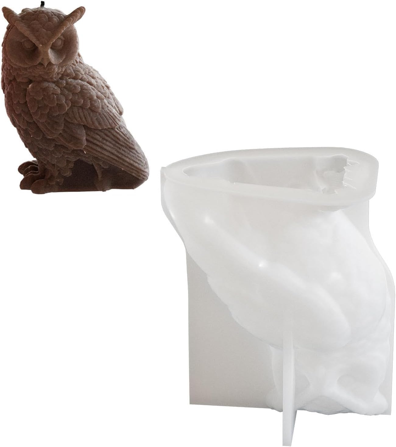 Large Owl Silicone Candle Mold, DIY 3D Animal Resin Casting Chocolate Mold Clay Soap Mould for Plaster Candle Making Home Decoration (Pack of 1)-picture-47