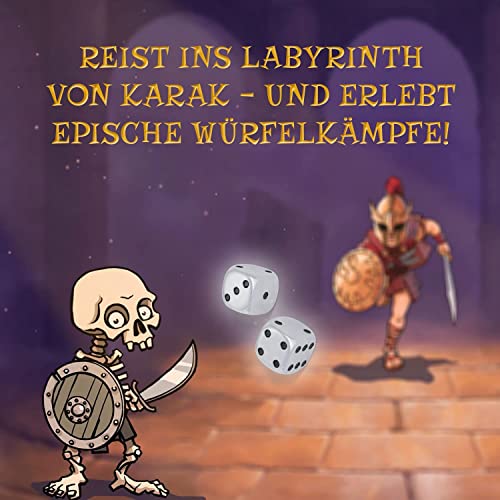 Foto von Kosmos 682286 Karak - Das Abenteuer beginnt, spannendes Kinderspiel ab 7 Jahre für 2-5 Personen, Fantasy Abenteuer Spiel, Brettspiel mit Würfeln, deutsche Anleitung, Grey