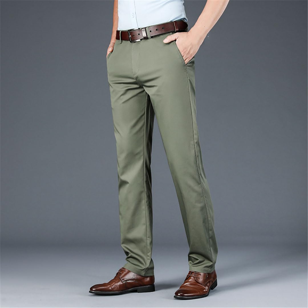 Vogrtcc Pantaloni da Abito Dritti da Uomo Pantaloni Sottili da Lavoro