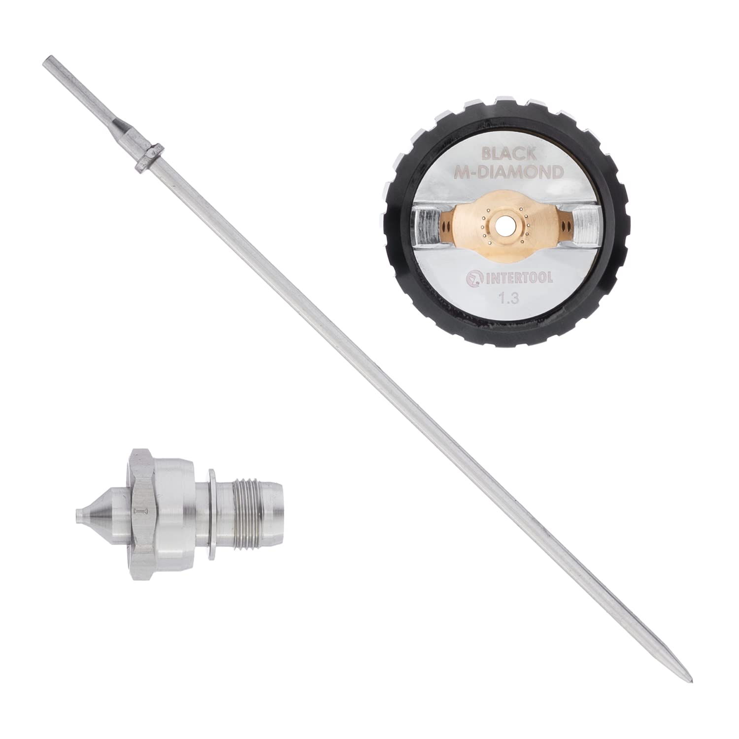 INTERTOOLNeedle, Nozzle, Air Cap Set, 1.3 mm, Fits HVLP Black M-Diamond Series Spray Gun PT08-2613