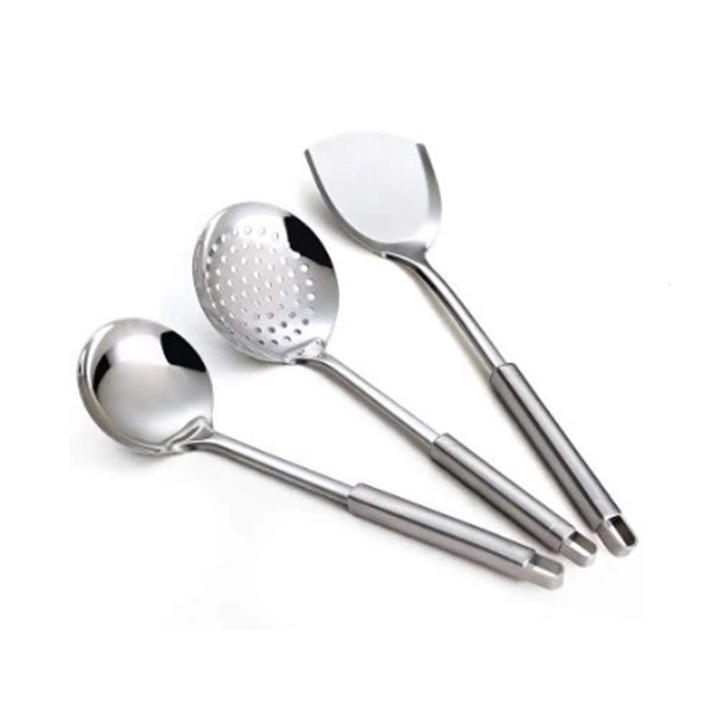 NGDFGR Kitchen Stainless Steel Spatula Thickening Household Long-Handled Kitchen Utensils Not Hot Spoon Frying Shovel Cooking Shovel Colander,