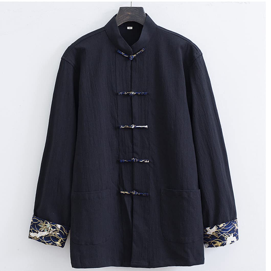 Lose großer Tai Chi Uniform Baumwollwäsche Chinesische traditionelle Kleidung Tang Anzug Männer Kampfkunst Jacke Kung Fu Uniform atmungsaktiv