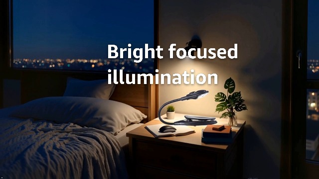 Image of Black Book Lamp Mini Clip On Bendable Travel Bedroom Clamp Dorm Reading Light Book Lights Novelty Lighting,Lighting and Ceiling Fans
