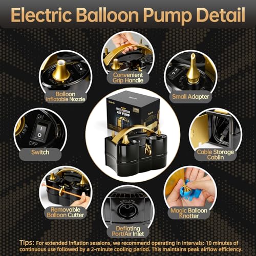 Image of Bezente 3-in-1 Air Balloon Pump Electric Inflator Blower Machine