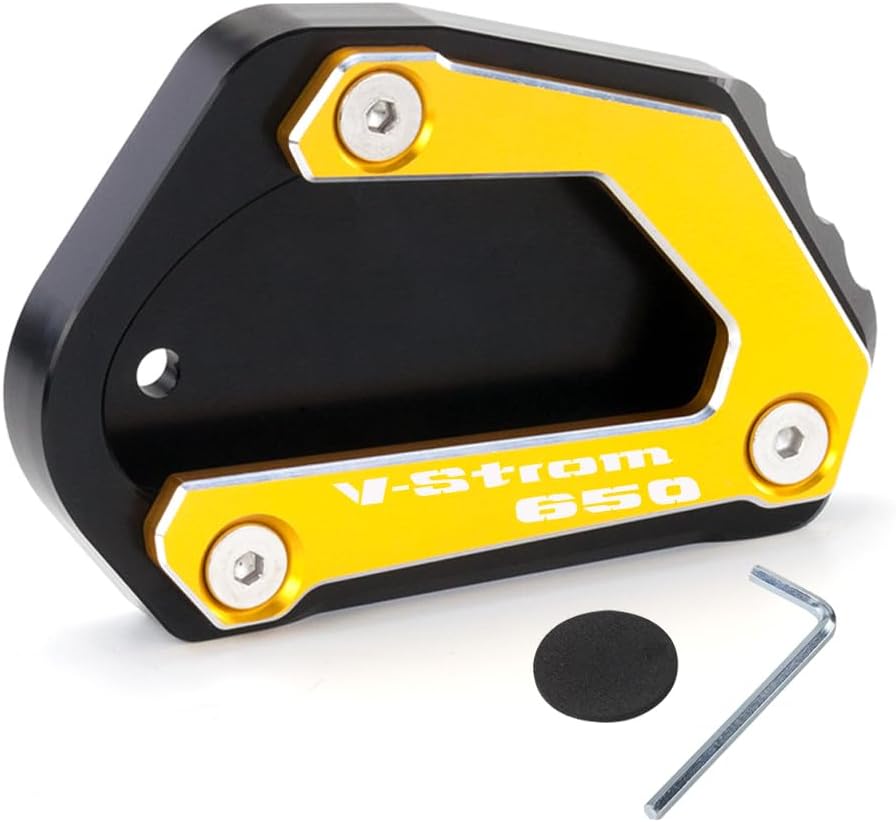 Motorcycle Side Stand Extension Kickstand Plate Compatible With SUZUKI Vstrom 650 650XT 2004-2023 Vstrom | Foot Pad Support DL650 DL650A XT Vstrom650 V-strom 650 Accessories (gray)