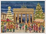  Richard Sellmer Verlag Papier Adventskalender / Weihnachtskalender mit Bildern und Glimmer für Kinder und Erwachsene Brandenburger Tor, Berlin