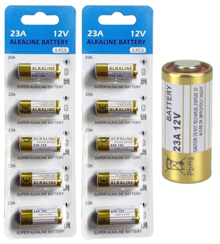 23A 12V Battery 10 Pack for Doorbell and Remote