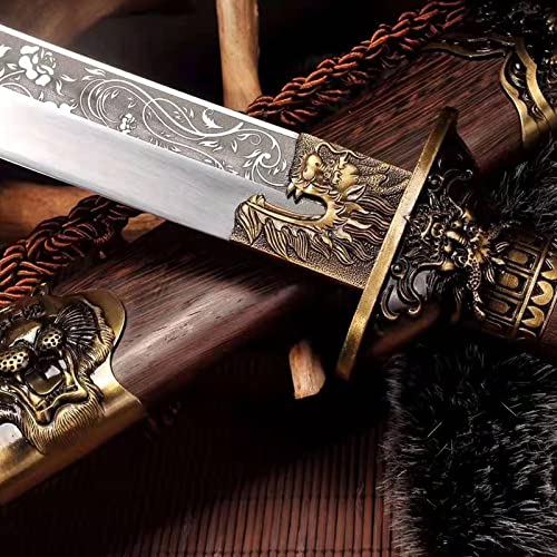 Oyz Damascus Katana Sword,Japanese Samurai Sword,1095 High Carbon Steel Katana,Handmade,Chinese Sword Folded Steel #TOP2