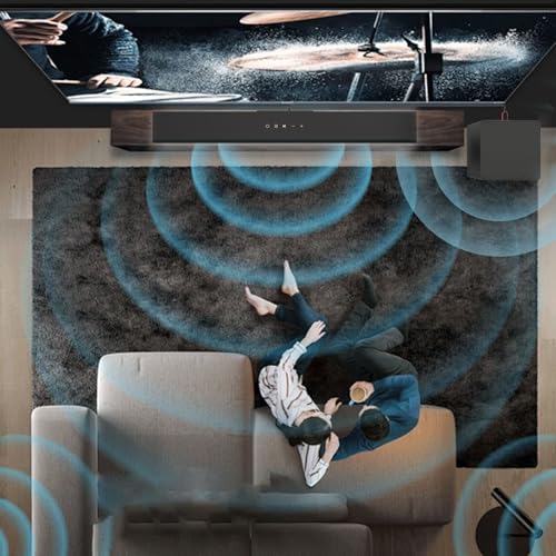 Annadue Barre de Son avec Caisson de Basses, Barres de Son pour Cinéma Maison, Caisson de Basses Bluetooth sans Fil avec 3 Modes D'égalisation, Système de Son Surround pour TV, PC, Jeux,