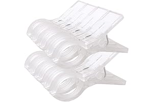 WARMBUY Clear Plastic Balloon Arch Clamps for Towel Clips, Pack of 8