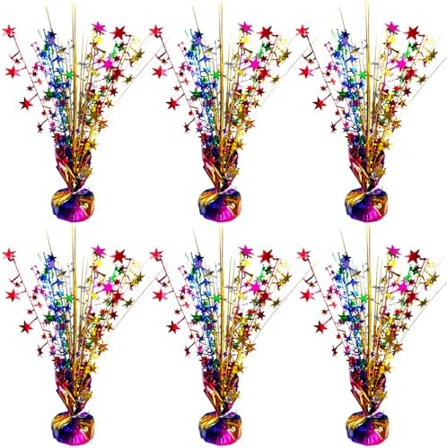 FUBININA 6 Pack Metallic Colorful Table Centerpiece Party Decorat...