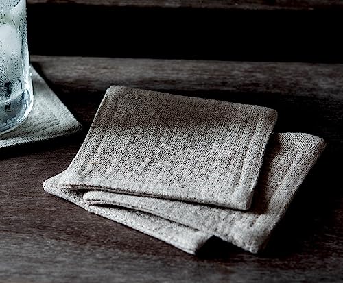 100% Pure Natural Linen Coasters