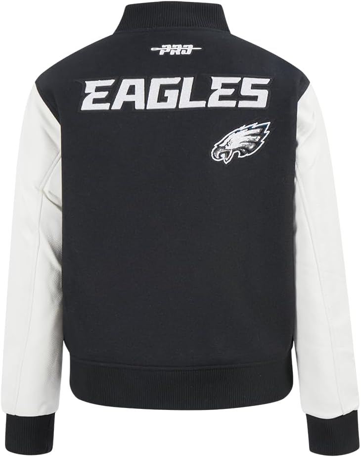 Philadelphia Football Game Day Classics Varsity Jacket Black/White, Not Leather, Not Satin, Gift For Fans