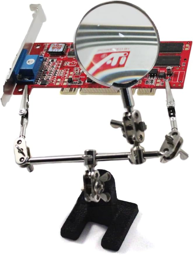 Helping Hand Magnifier Heavy Duty Soldering Station - 4x Magnification