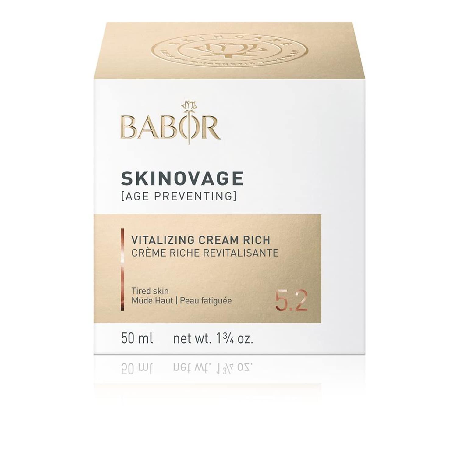 BABOR SKINOVAGE Vitalizing Cream Rich, Crema viso ricca per pelle stanca e spenta, Idratante rivitalizzante, 50 ml
