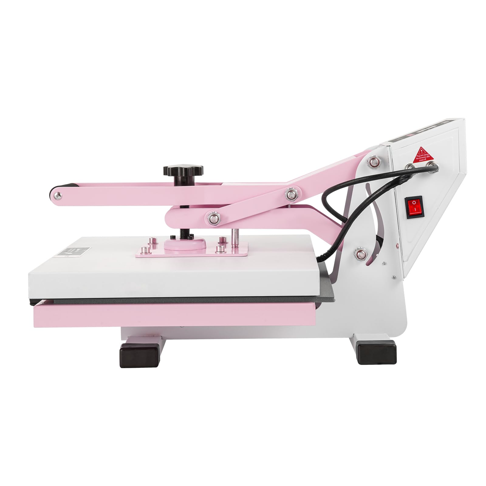 VEVOR Pressa a Caldo 380 x 380 mm Macchina per Pressatura a Caldo Digitale, Riscaldamento Rapido Uniforme, Cotone Isolante a 2 Strati, Macchina per Trasferimento Termico per Magliette/Cuscini, Rosa