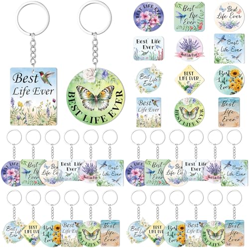 Sureio 36 Pcs Best Life Ever Acrylic Keychains Jehovah Witness