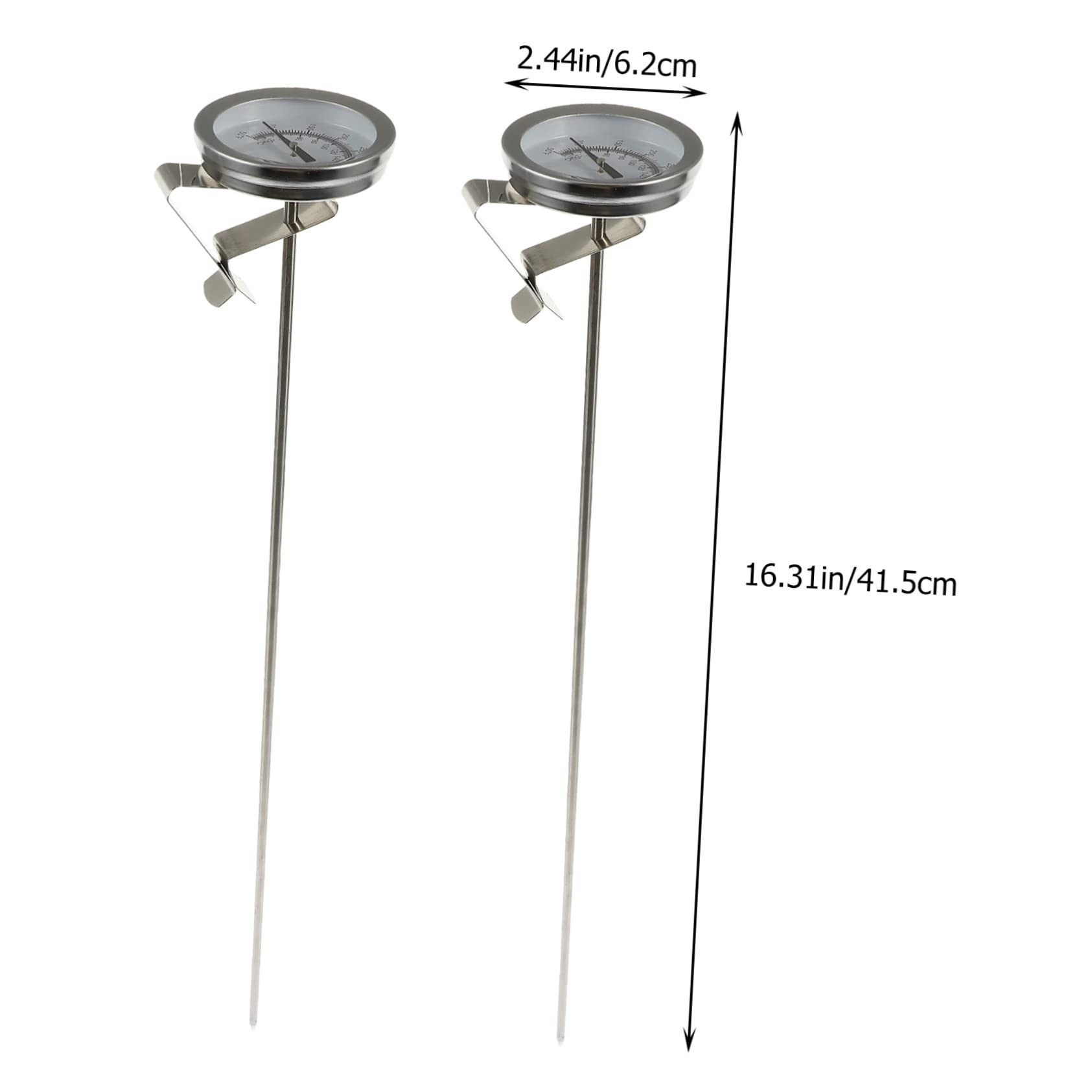 OFFSCH Barbecue Food Thermometer Clamp 2pcs Oil Thermometers for Turkey Meat Cooking Kitchen Supplies