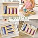 DALSHABET Bamboo Storage Bag Organizer, 4 Separate Food Storage Bags, 12x14 Baggie Organizer Dispenser for All Brands Gallon, Snack, Sandwich & Quart Slider Bags Beige