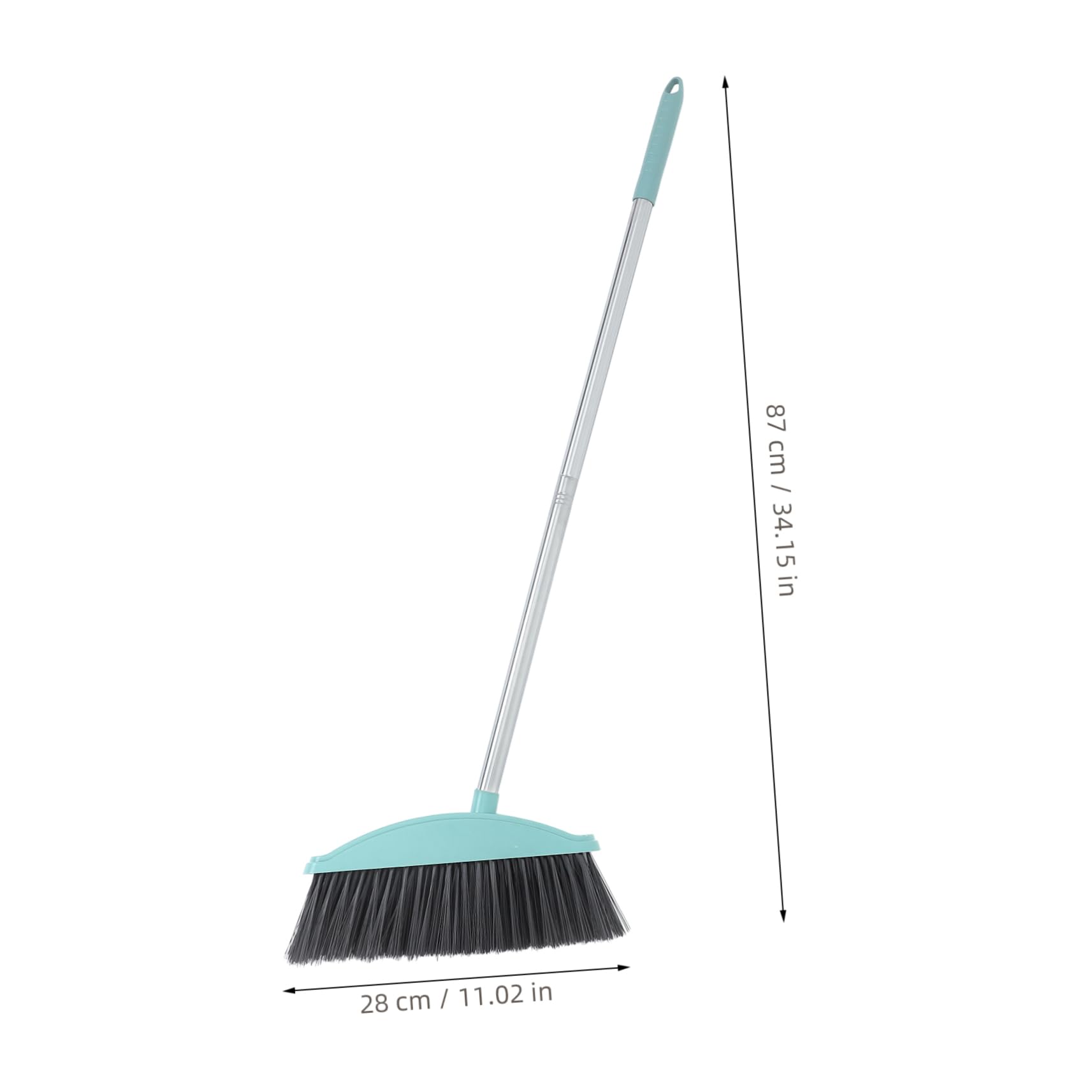 Healeved Sweep Broom Long Handle Plastic Cleaning Broom Gentle on Floors for Home and Garden