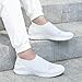 TIOSEBON Men's Casual Slip-on Walking Tennis Shoes-Comfortable Knit Running Sneakers 9 US All White