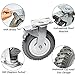 tonchean 8 Inch Heavy Duty Casters Wheels Set of 4, 2314 Lbs Capacity Industrial 360° Swivel Anti-Skid Plate Casters Castor Wheels for Cart, Trolley, Workbench, Furniture (2 with Brake and 2 Without)