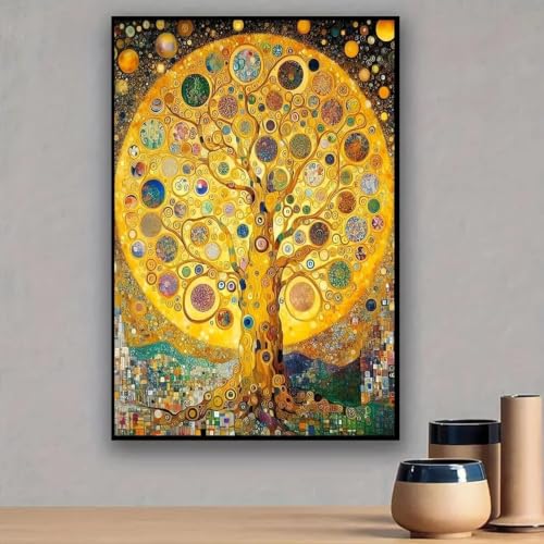Tableau sur toile arbre de vie Baibexing affiche murale artistique 60x90cm aux finitions soignées