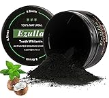 Teeth Whitening Powder,Activated Nature Charcoal Bamboo Whitener of Organic Coconut Safe Effective Remove Stains, Whiten Teeth, Enhance Gum Health, Refresh Breath by Ezulla (2.1oz)