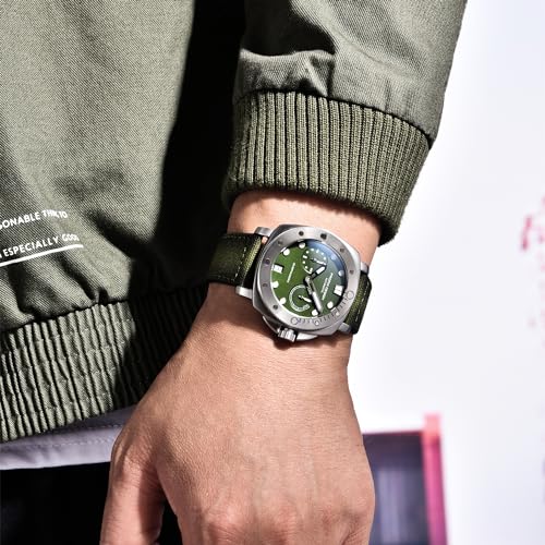 Pagani Design Orologio Automatico Da Uomo Cinturino In Nylon Resistente All'Acqua Ghiera Girevole Vetro Zaffiro Data Display
