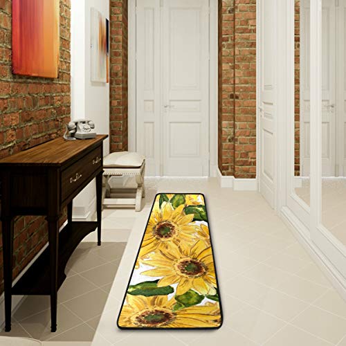 Tapete para Cocina con Girasoles Antideslizante 72x24 in miniatura 2