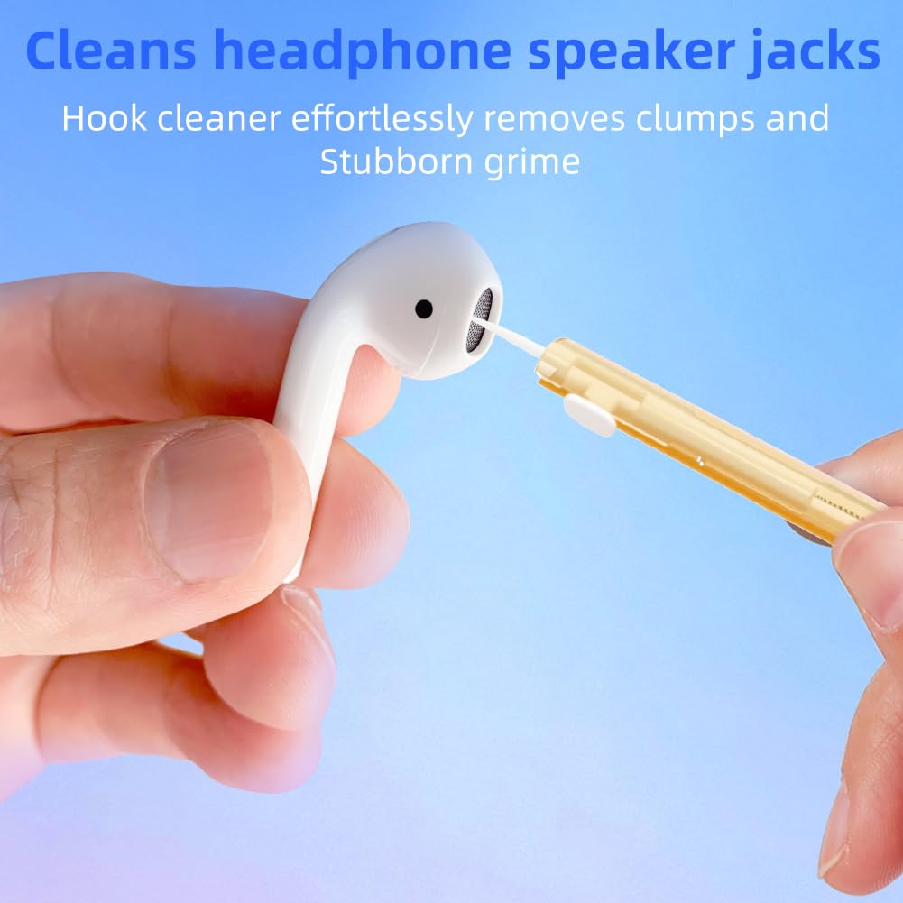 AXFEE Zestaw do czyszczenia telefonu komórkowego 4 sztuki, zestaw szczoteczek do czyszczenia portu telefonu USB C, szczoteczka do czyszczenia dwustronna, zestaw do czyszczenia ładowania, odpowiedni do