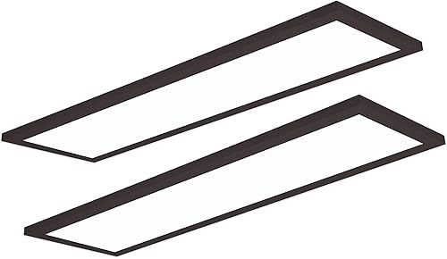 LEONLITE Luz LED de montaje empotrado de panel plano de 120-277V, 1x4 pies, compatible con atenuadores de 0-10 V y TRIAC, 40 W, 4000 lúmenes, luz de