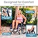 Vive Sports Wheelchair for Adults - Lightweight, Foldable Manual & Transport Wheel Chair - Portable, Small Narrow, Compact & Folding - Collapsible for Travel - Fully Adjustable & Weighs Only 25 lbs